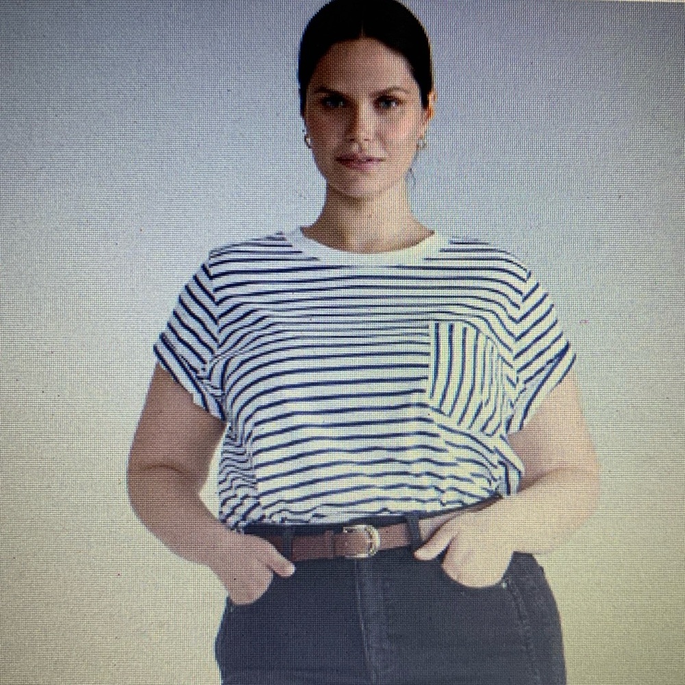 Breton Stripe Garçon Tee Universal Standard Size L 22-24